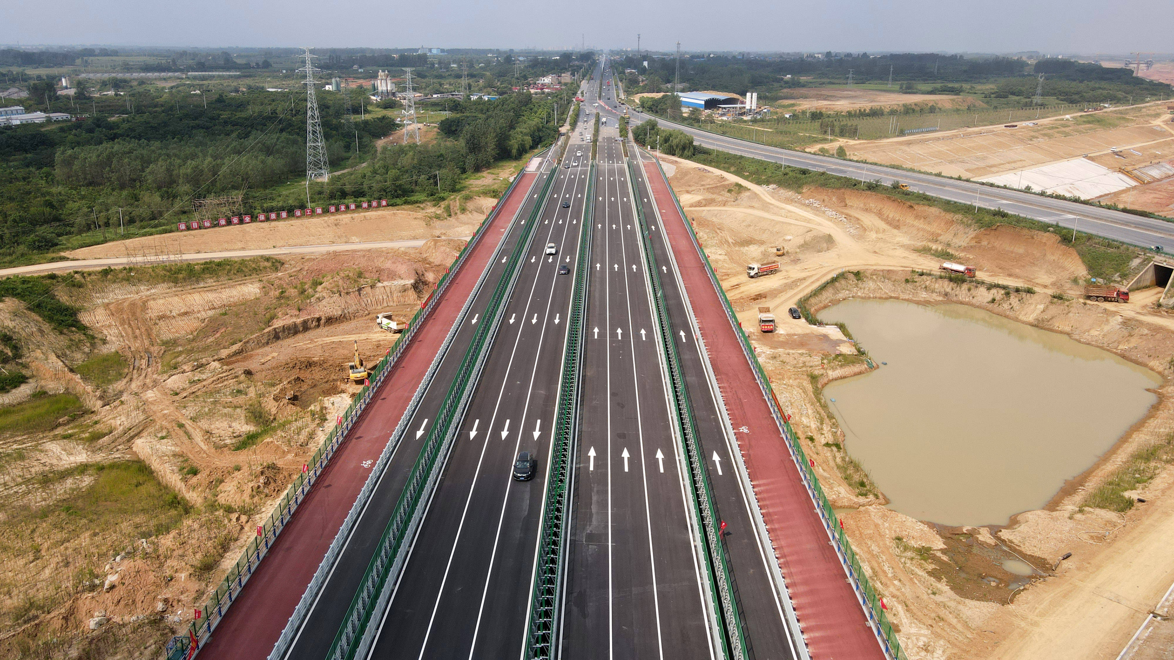 引江济淮工程g312合六叶公路桥开通运行