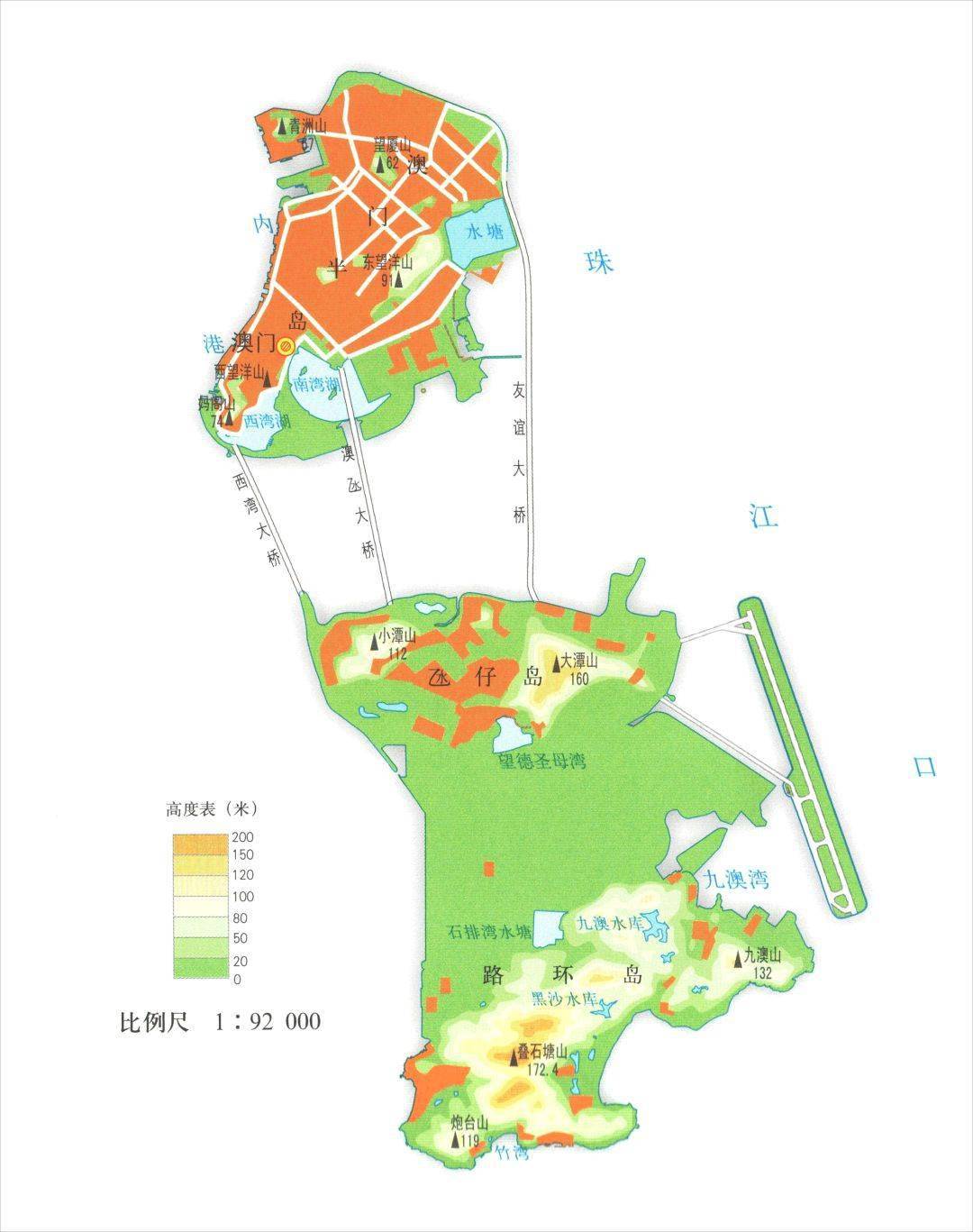 港澳地区地形图图片