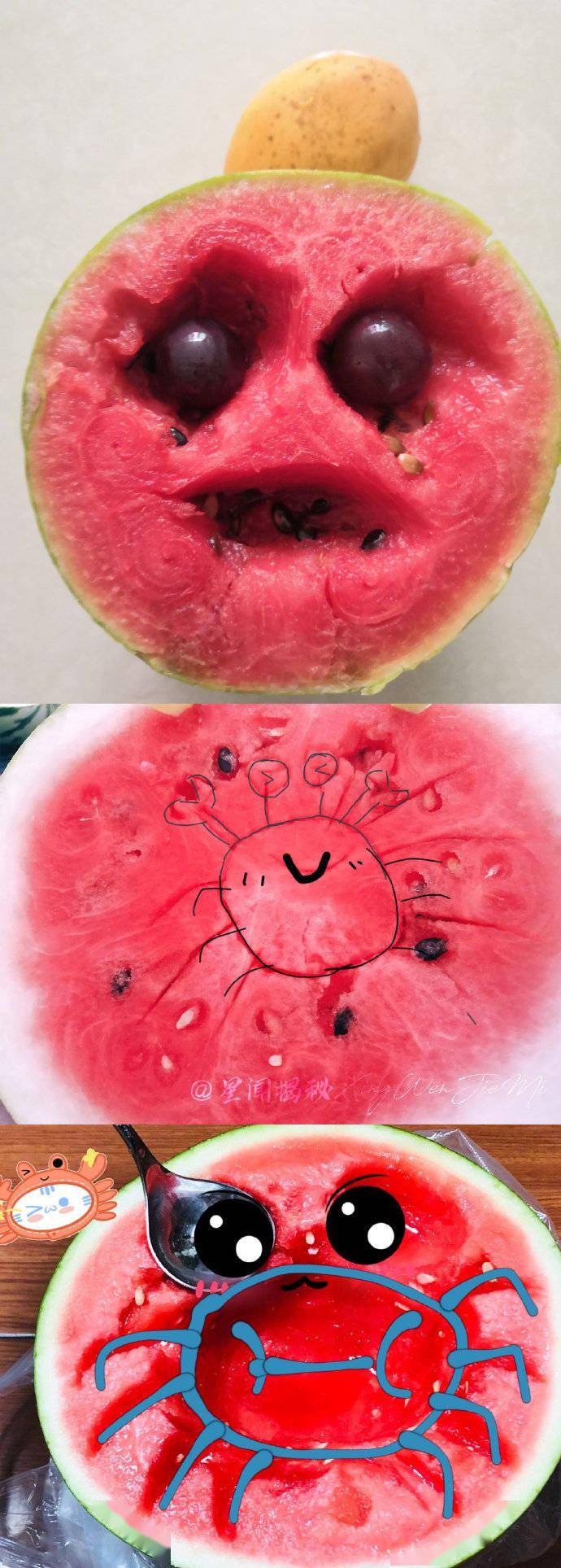 王俊凯粉丝挖西瓜作图有,每一个作品都创意满满