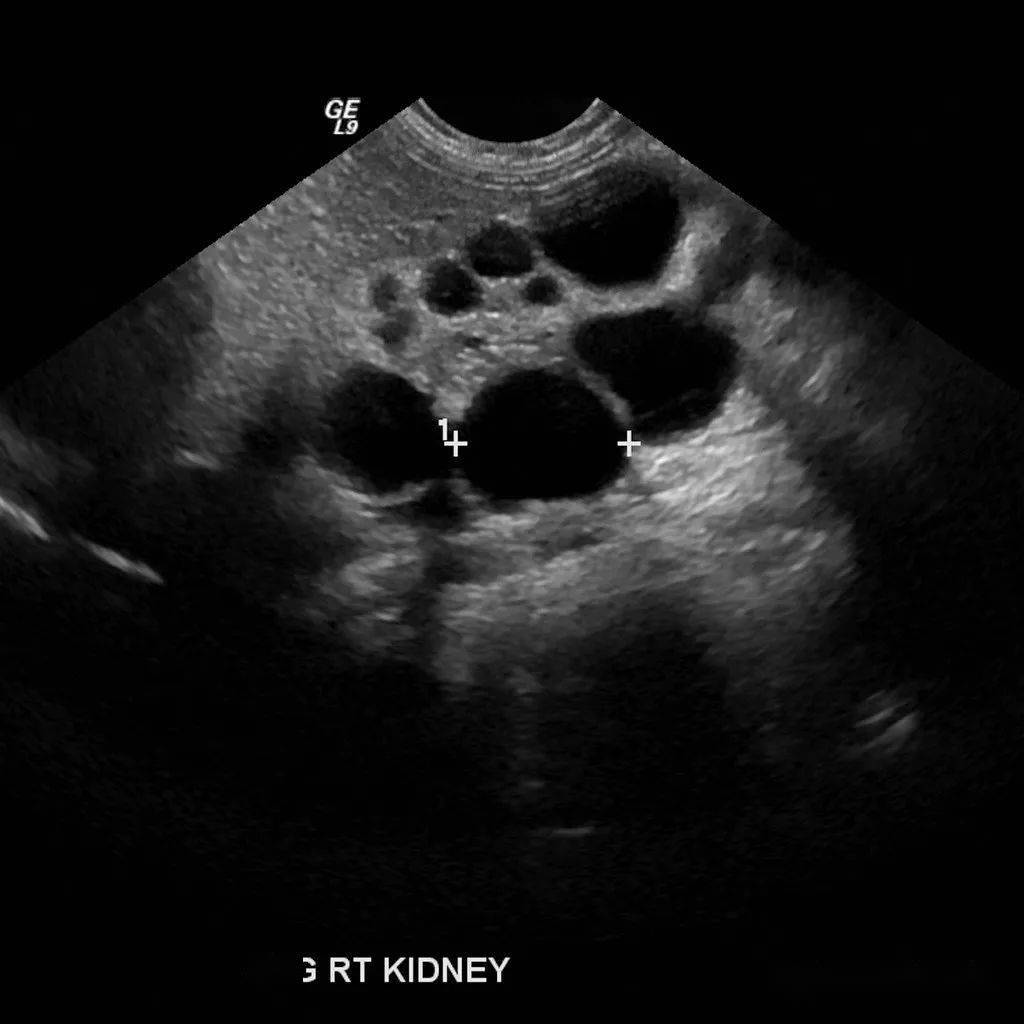 胃镜下高频超声所见图1 葡萄胎
