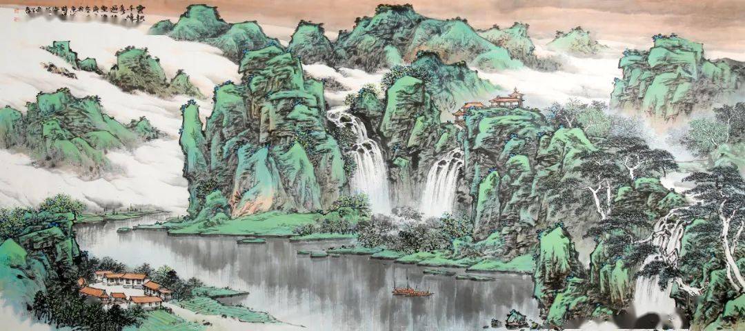 清幽远静品味赵春秋山水画中的松树