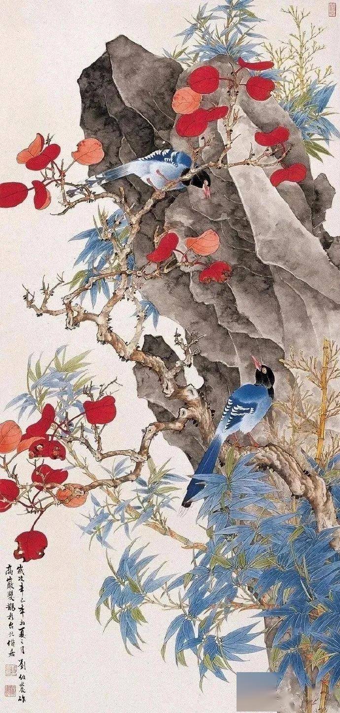 刘伯农工笔花鸟欣赏