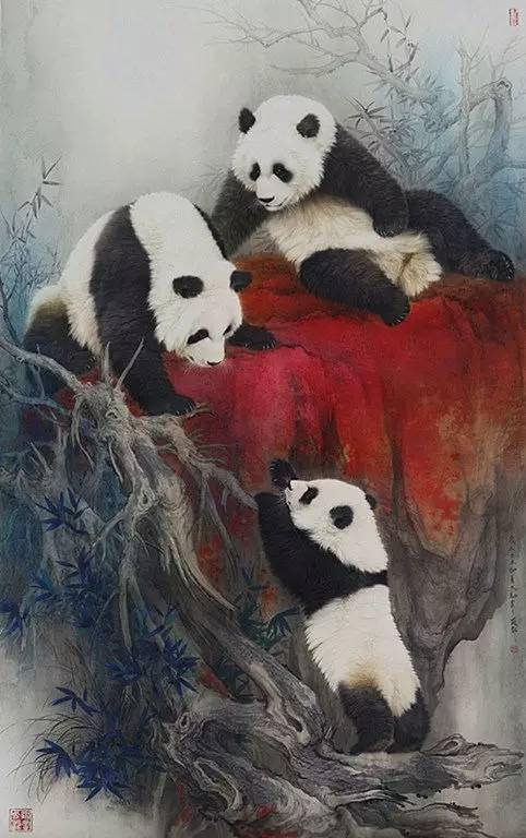 这组国宝大熊猫画得太生动了
