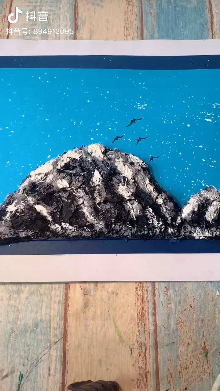 创意创意美术这样的雪山你们是否喜欢幼儿手工亲子手工