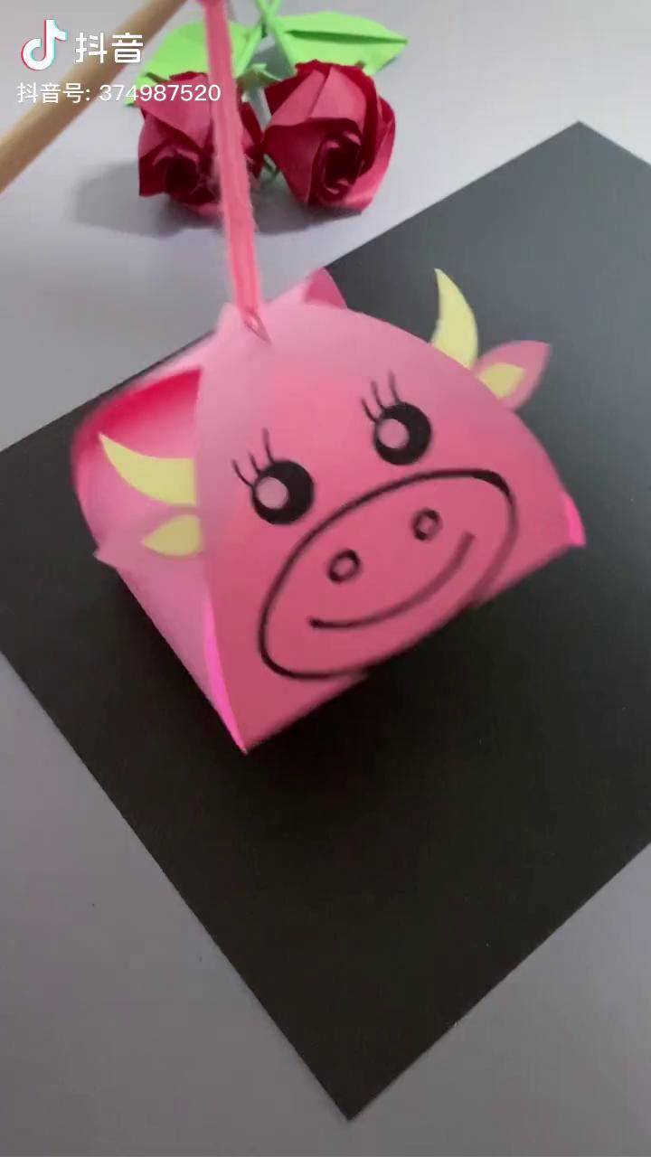 一张纸剪出小牛灯笼手工灯笼制作元宵节传统文化季寒假充电指南萌知