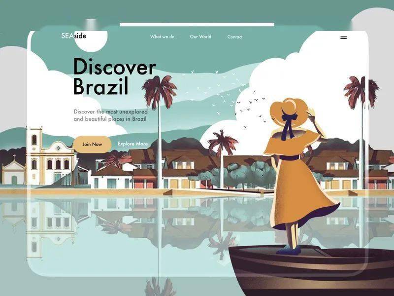 brazil tourism website illustration by qclay