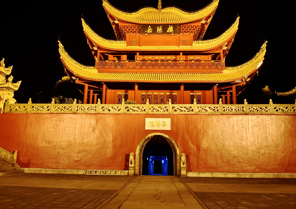 岳阳楼景区亮化提质高清图曝光_夜景