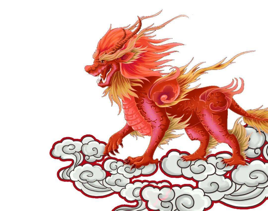 以麒麟为主图案,辅以如意纹,回字纹,灵芝纹,仙家八宝,祥云纹,集传统