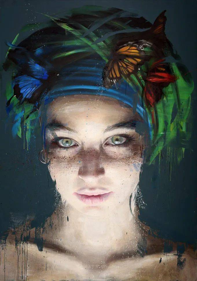 沉思的灵魂,一双直击内心深处的眼睛~意大利女画家罗伯塔·科尼油画