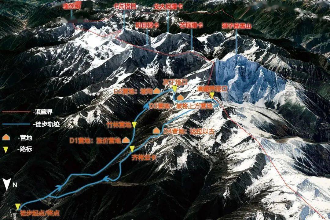 风景优美深入梅里雪山腹地,探索北坡秘境,行走于雪山冰川之下,感受