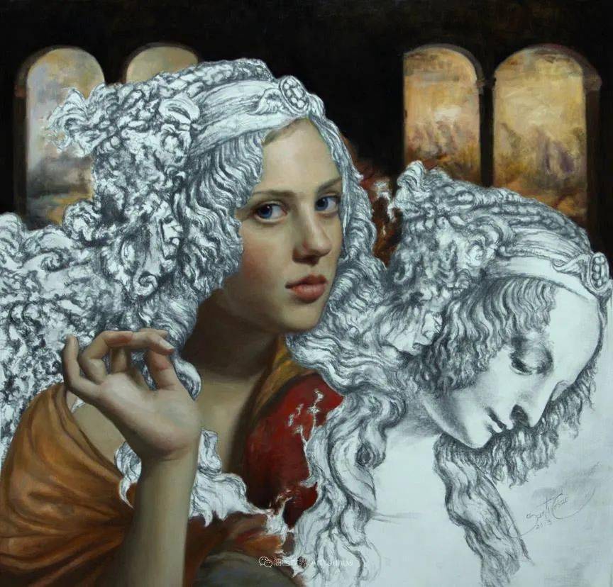 有趣的人物创作,古巴裔美国画家塞萨尔·桑托斯油画作品欣赏