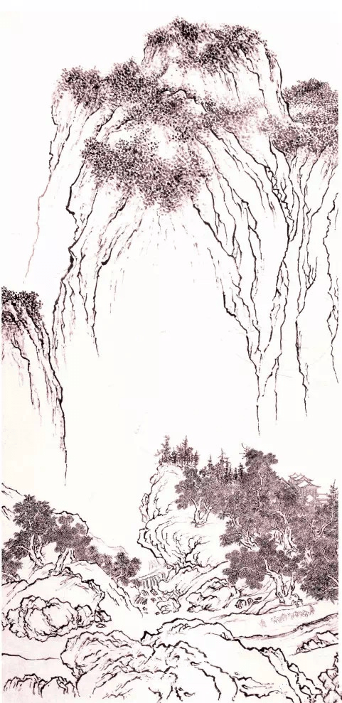 范宽《溪山行旅图》笔法分析