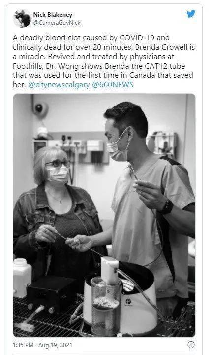 医学奇迹加拿大女子染新冠死亡30分钟后被救活出院第一件事就是打疫苗