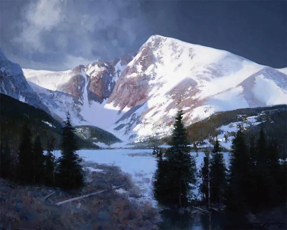 以冷色调为主画出美丽的风景画