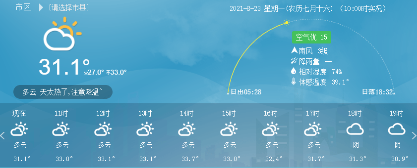 蘇州市氣象臺 今日10:00發佈天氣預報 今天下午到夜裡全市多雲到陰