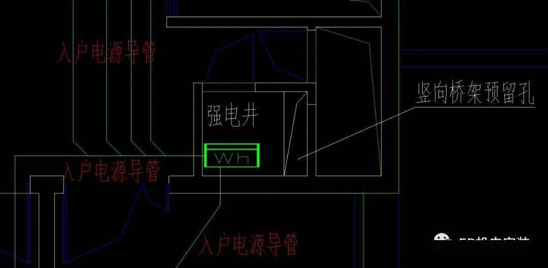 是指指从楼层电井的电表箱~住宅户内照明总箱的电线管,常采用预埋的