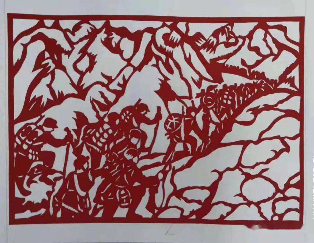 辽宁马墨荣创作百年辉煌剪纸作品献礼建党百年