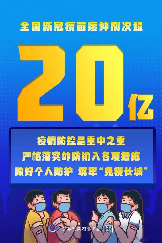 外防|全国新冠疫苗接种剂次超20亿！