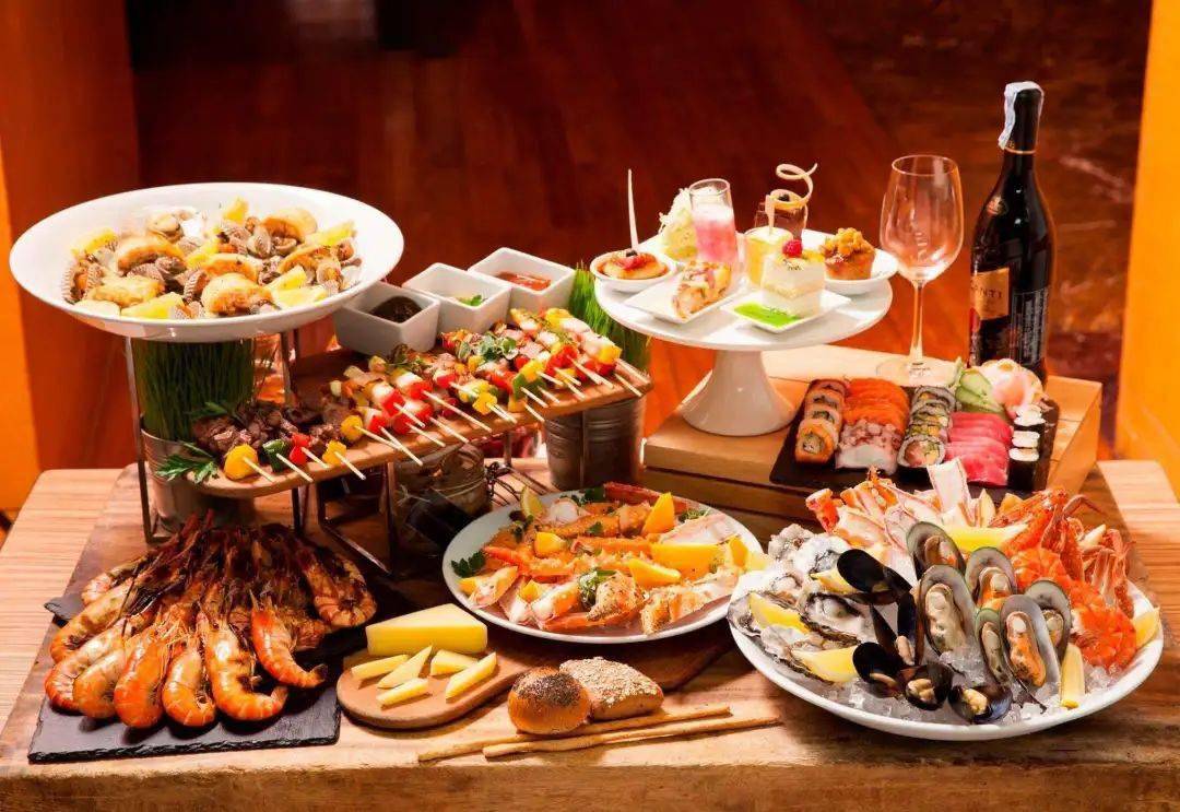 188元4人佛山华美达奢华自助晚餐海鲜日料肉类火锅饭后甜品吃到撑