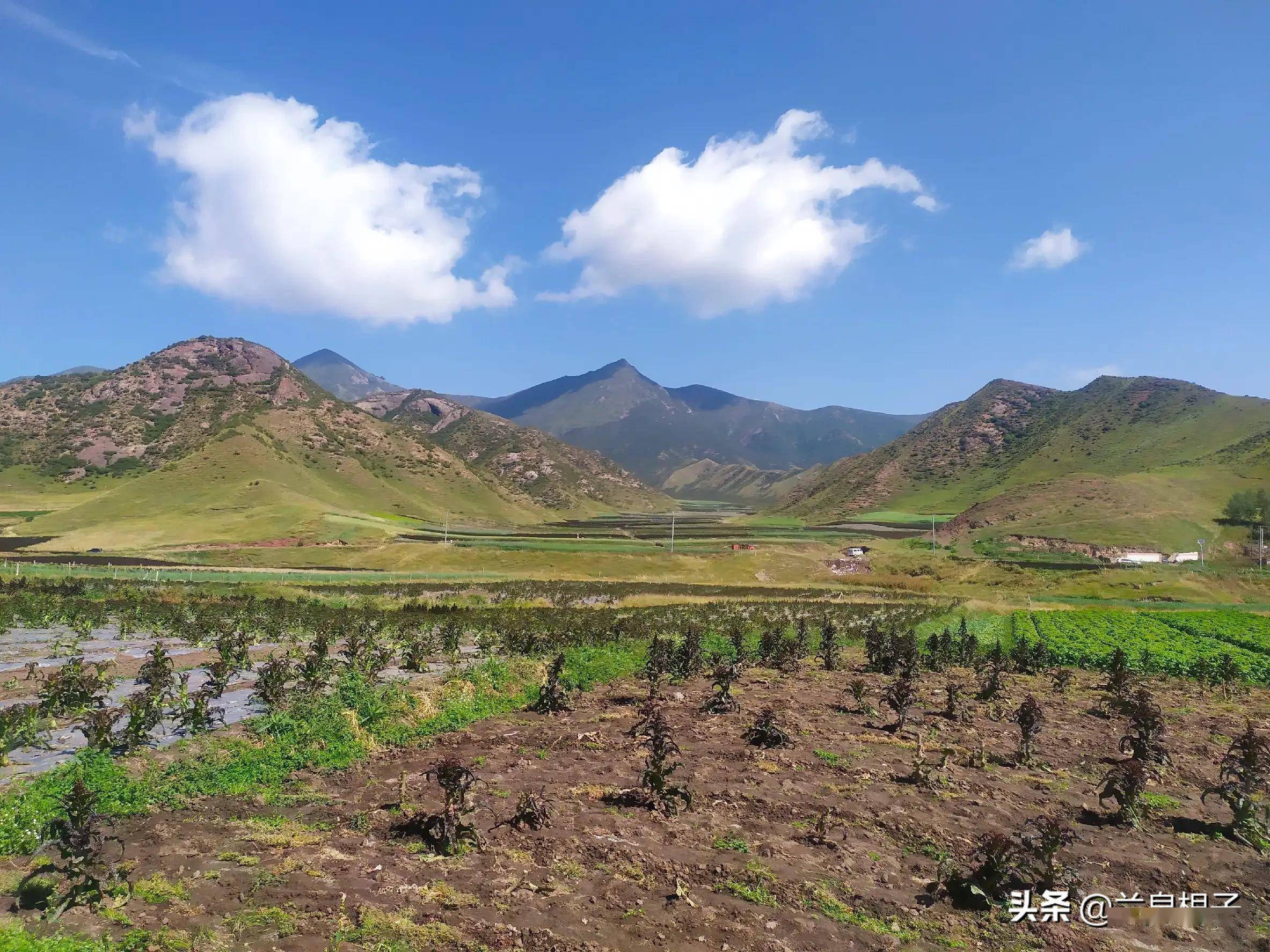 兰州永登石家滩徒步行游标杆山_冰雹
