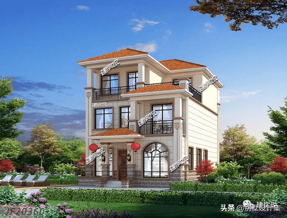 4款开间9米别墅占地90平造价30万谁看了都赞建的有水平