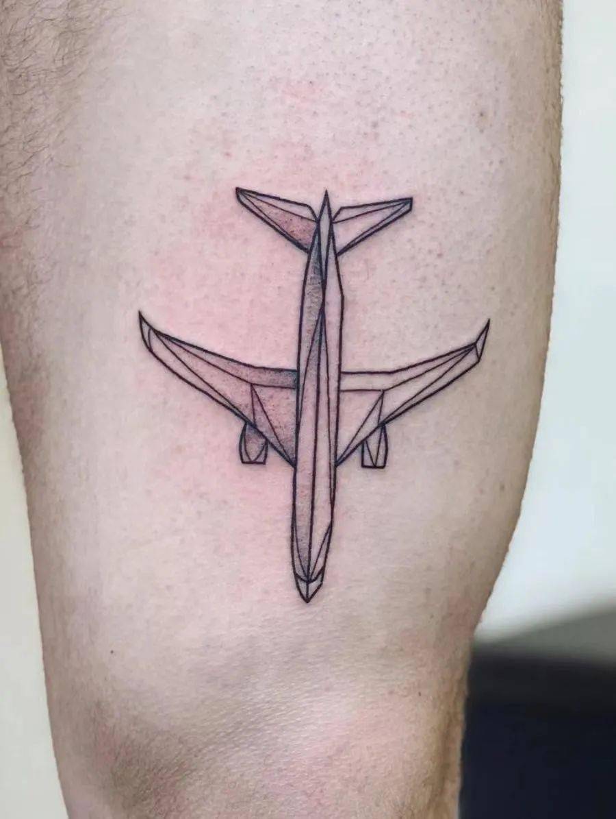 飞机纹身图案手稿图片