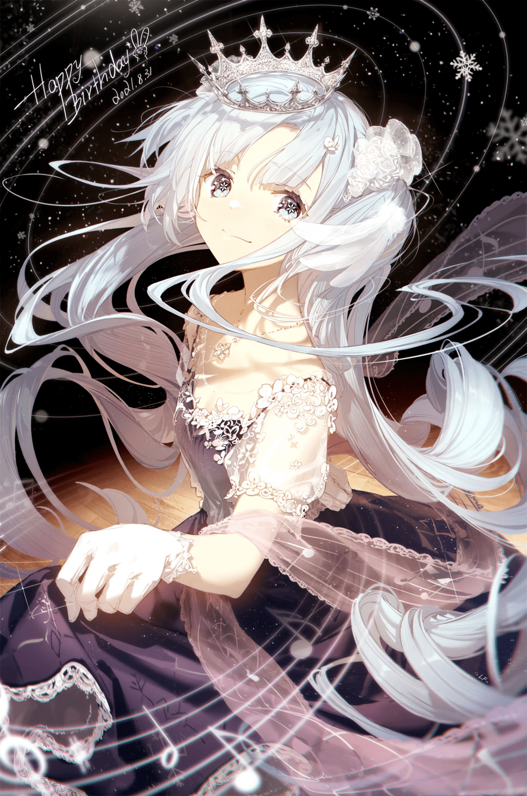 二次元萌图初音未来生日贺图