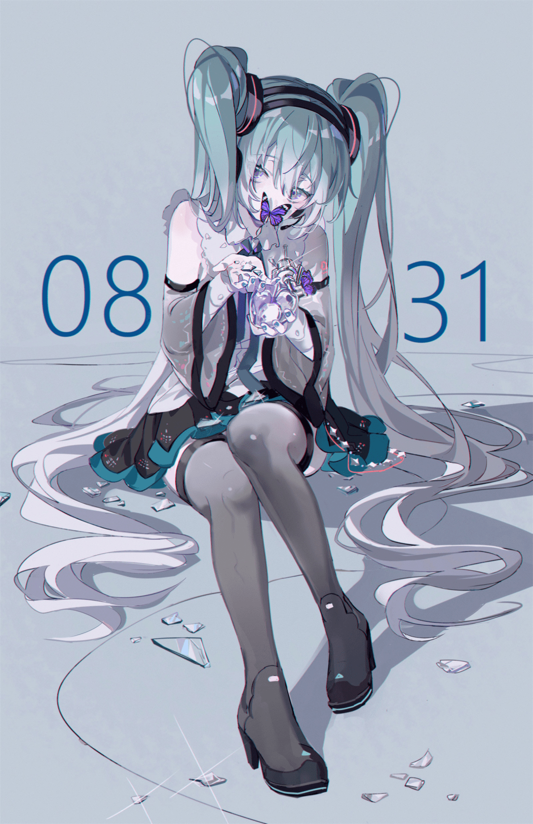 二次元萌图初音未来生日贺图