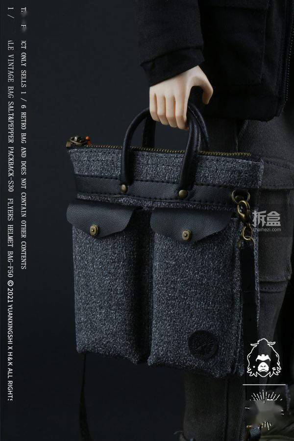 蜡布|猿行师 1/6 F50头盔包 S30复古双肩包 潮流兵人人偶配件