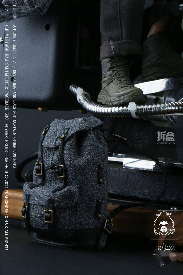 蜡布|猿行师 1/6 F50头盔包 S30复古双肩包 潮流兵人人偶配件