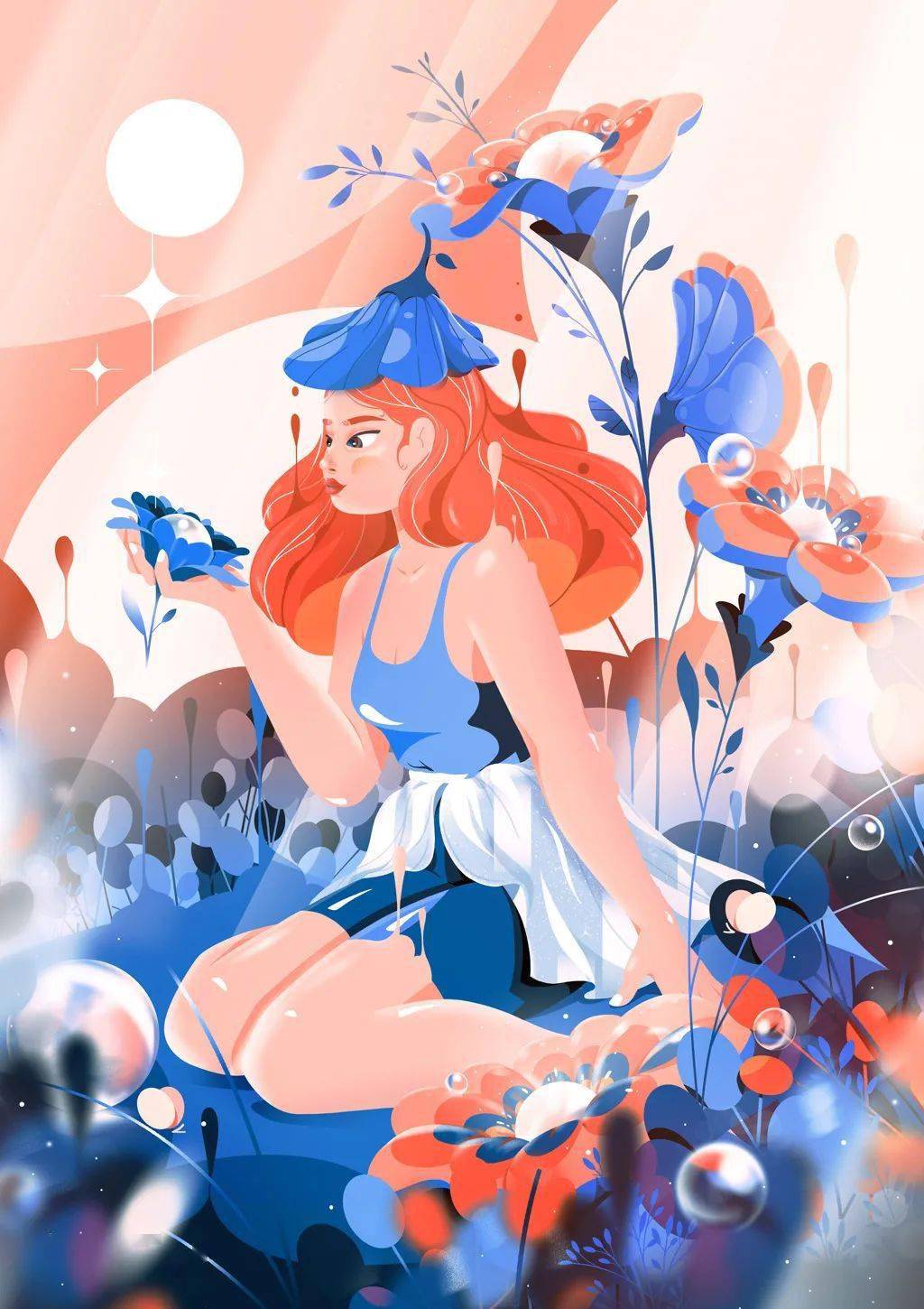 的自由插画师和动画设计师,擅长运用鲜艳的色彩,扁平加噪点的风格,将