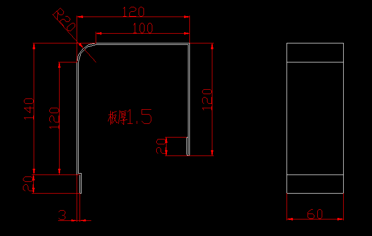 自学折弯图纸图片