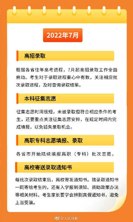 月历|2022高考必备！收好这份实用高考月历