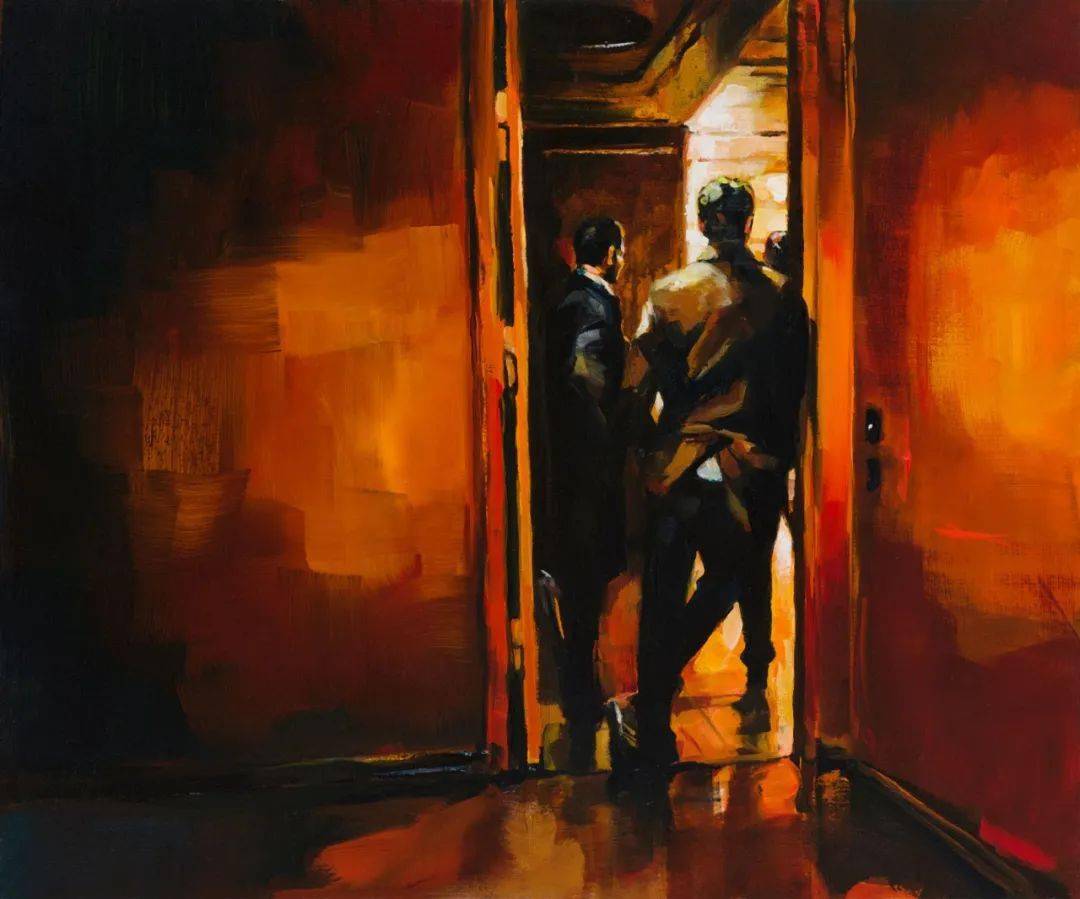 德国画家爱德华高登油画作品中女人的背影太美了