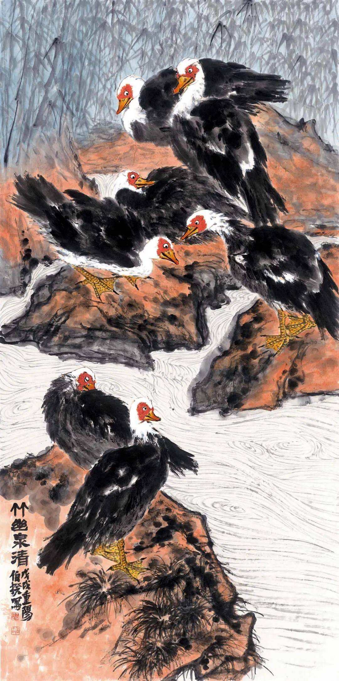 展讯大美抱华伯揆中国写意花鸟画大展在龙玺美术馆展出