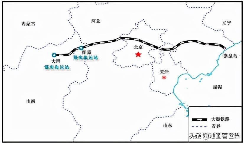 大秦铁路线路图片