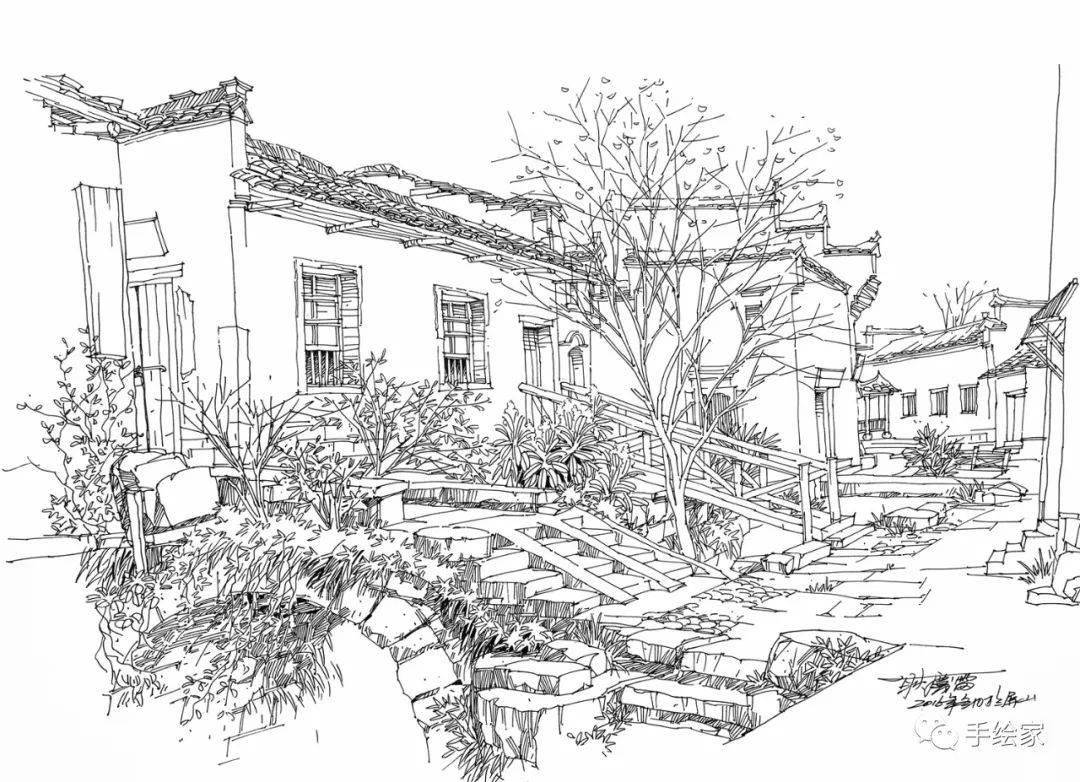 之八▲屏山写生之九表达即通过手绘的方式传达绘画者对建筑景观的理解