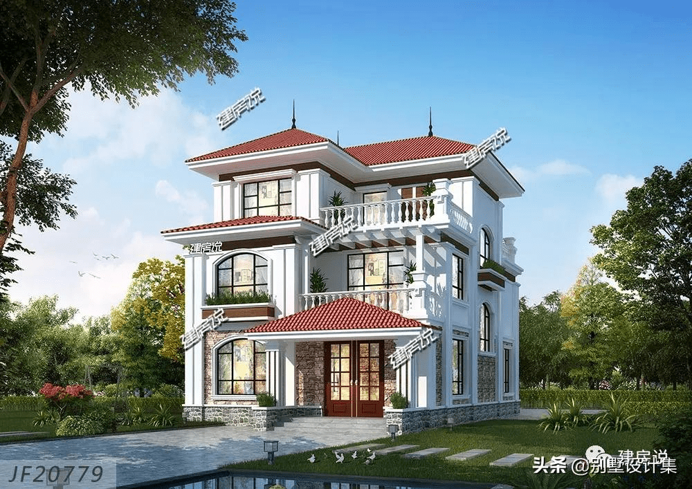 三层巴洛克别墅精巧洋气更具特色散发浪漫气息