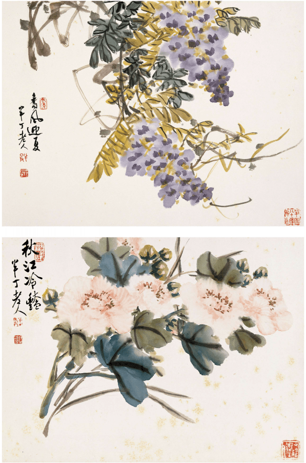 陈半丁花卉小品，脱俗有古趣!_吴昌硕_风格_花鸟画