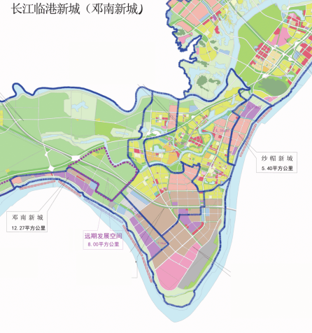 长江临港新城(邓南新城)方位图.