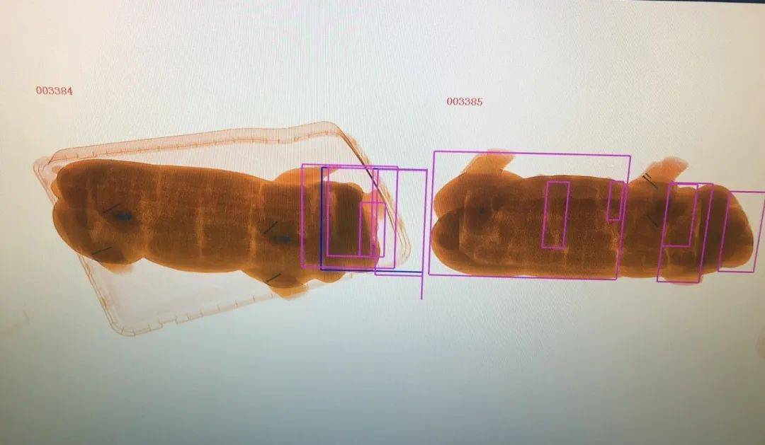 夹藏毒品木制品的ct机扫描图像海关关员对夹藏毒品的木制品进行开拆据