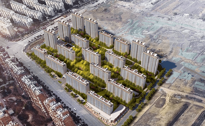 中信泰富锦玥府项目位于秋实路与江都北路交会处(三星花园北侧),占地