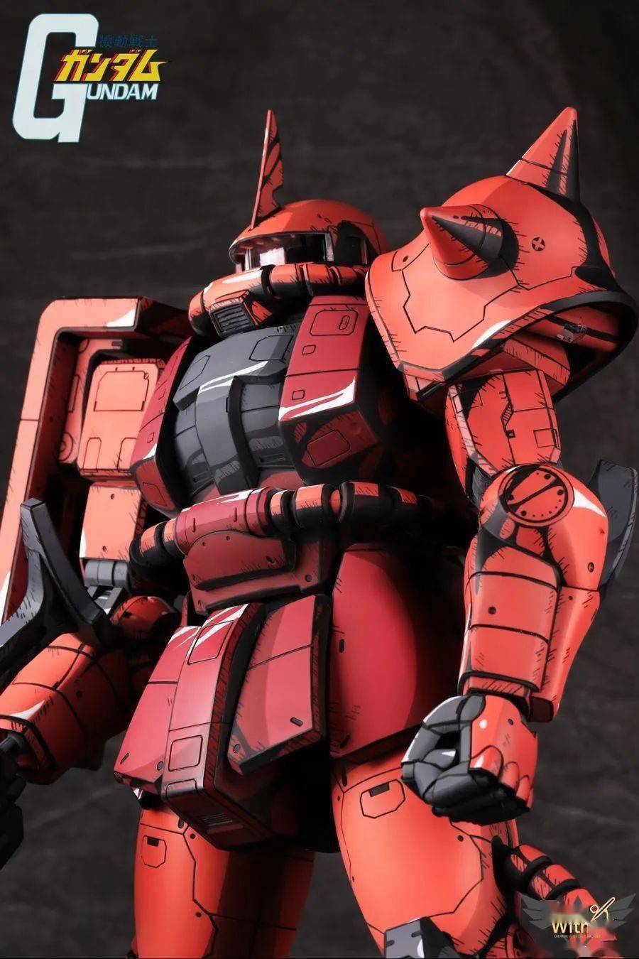 盾牌上手绘鸭子148夏亚扎古2二次元涂装