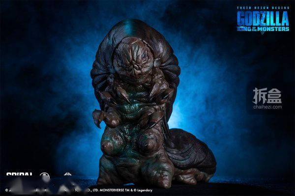 spiral studio 魔斯拉幼虫 哥斯拉怪兽之王 雕像_蓝色
