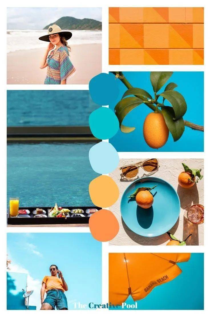 蓝橙搭配的效果图片