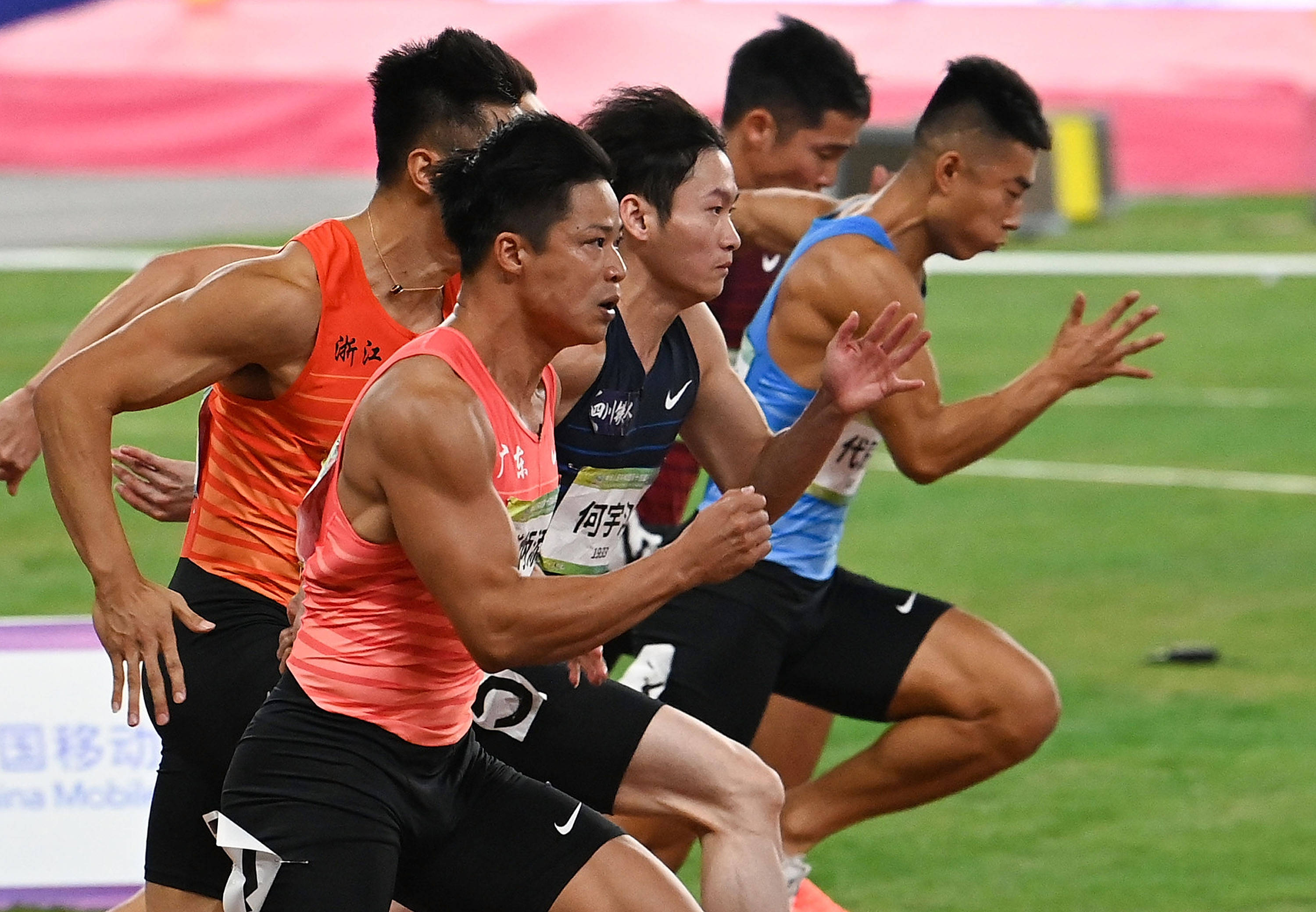 田径男子100米复赛赛况