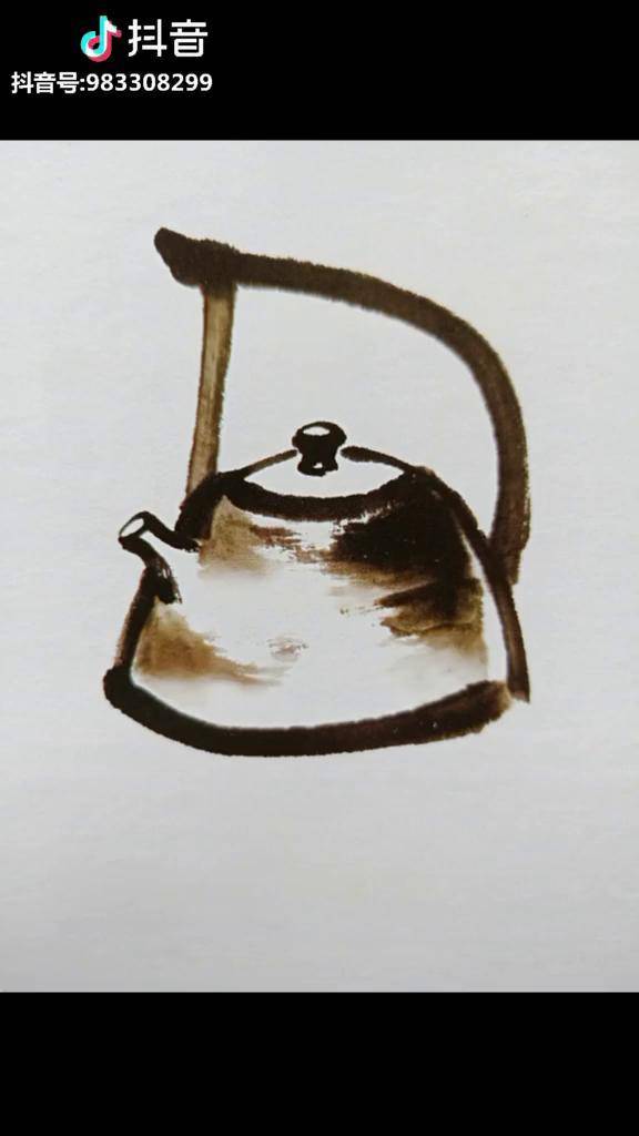 21课国画茶壶的画法谁说国画不抖音画