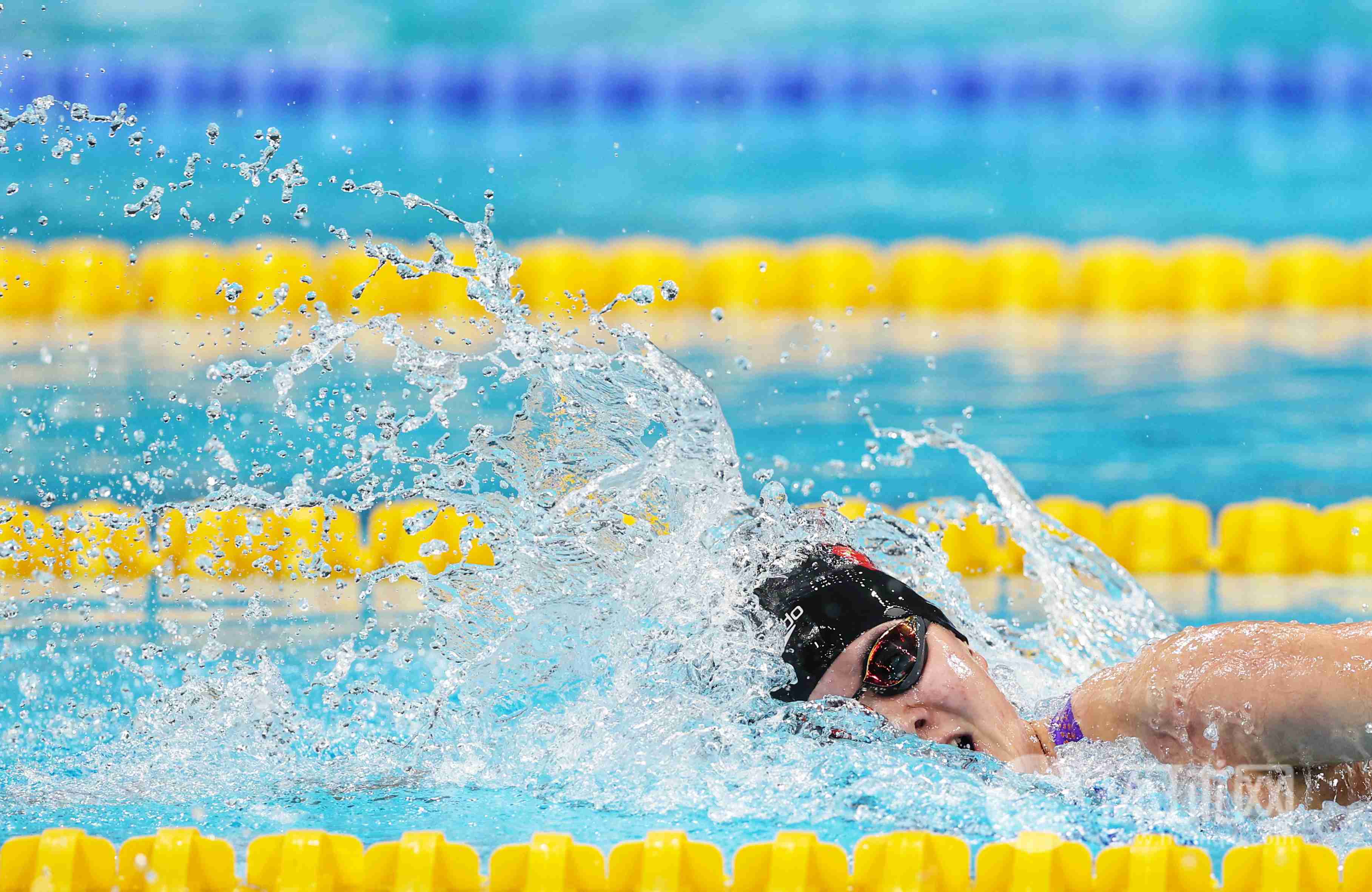 【图集】全运会女子200米自由泳决赛,汤慕涵以1分54秒26刷新全国纪录