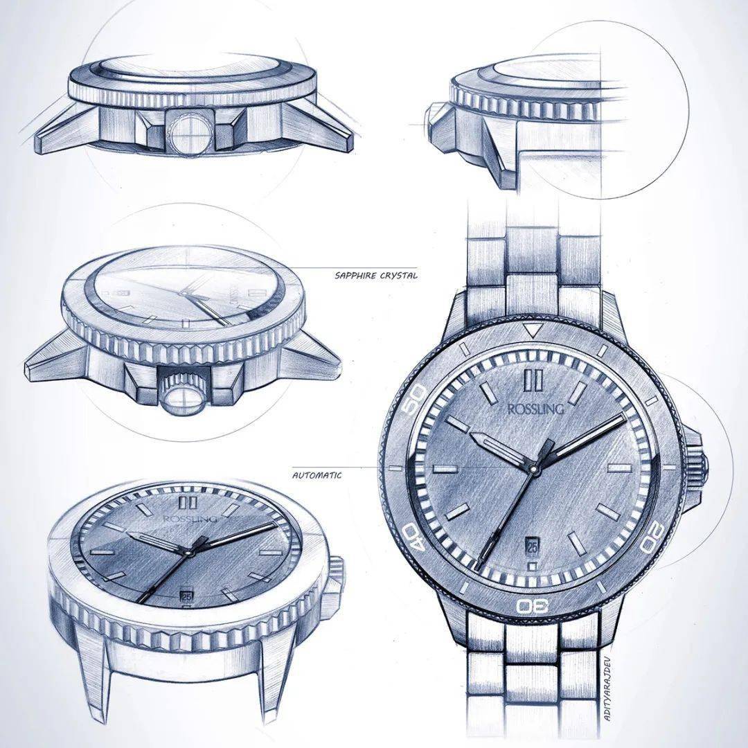 67手绘口粮分享一波国外设计师的手表设计