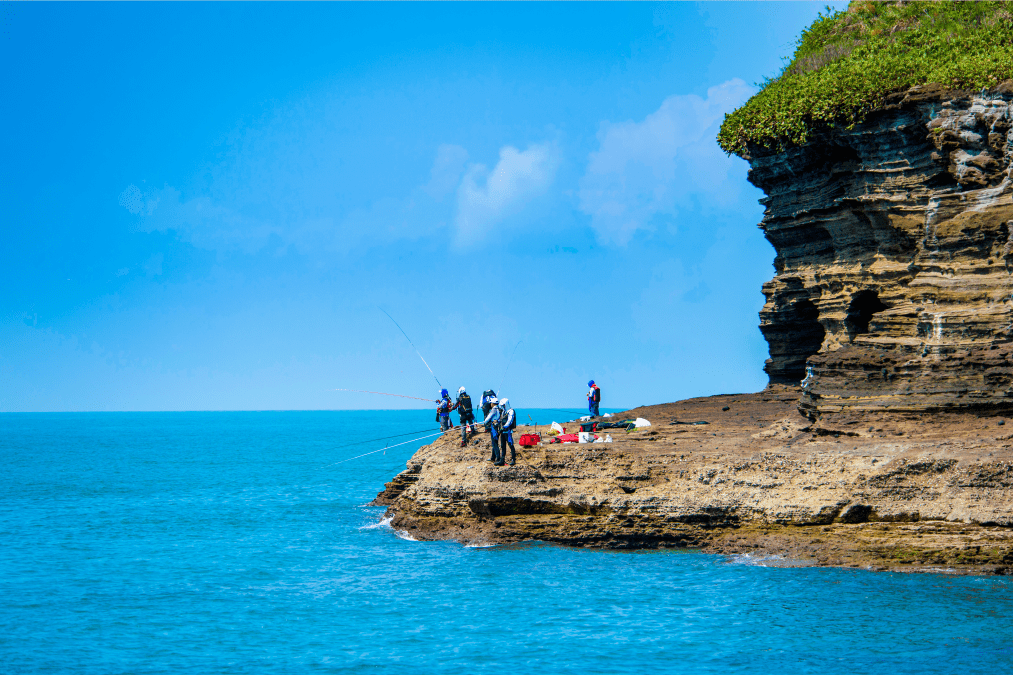 北海斜阳岛图片